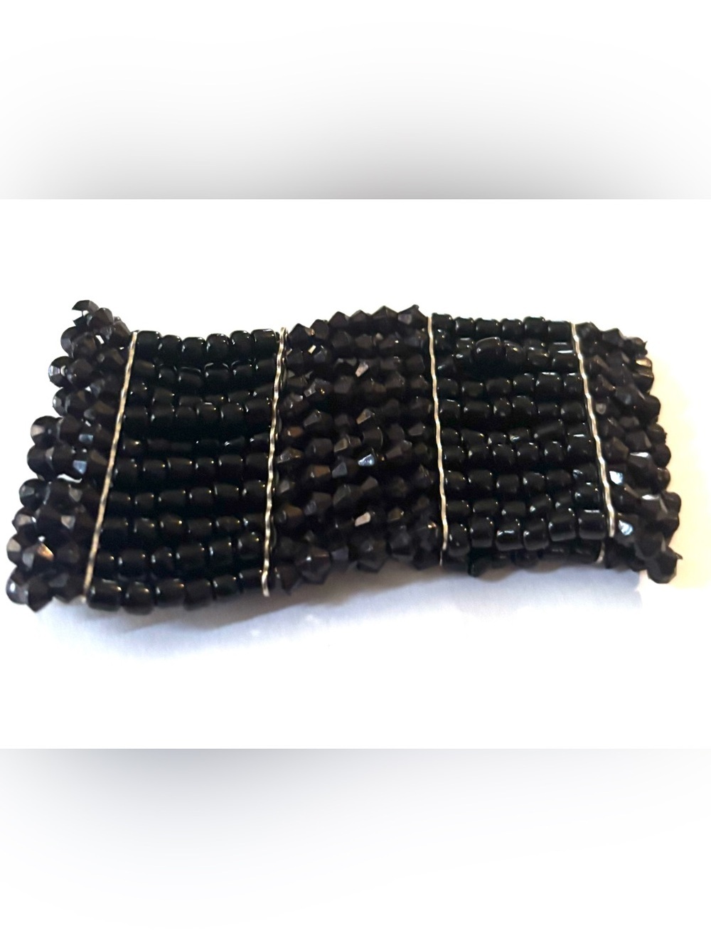 Fashion Jewelry Black Multi-Strand Beaded Bracelet
